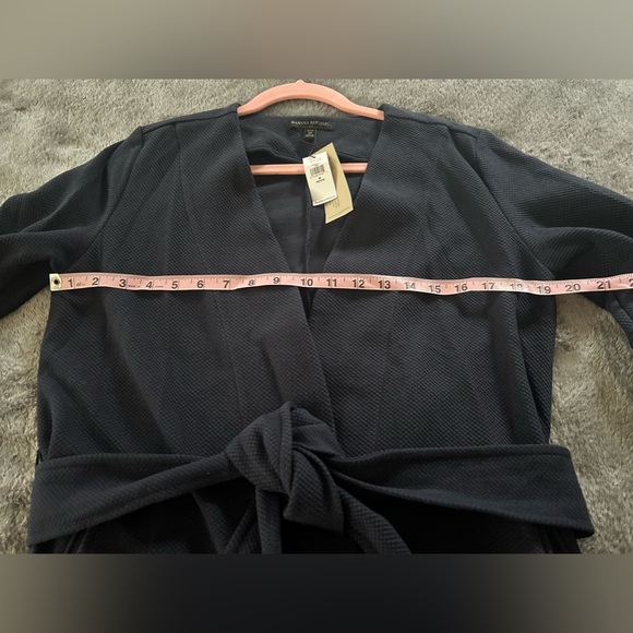 Banana Republic Medium Petite navy waffle kimono blazer cardigan NWT - Picture 9 of 9